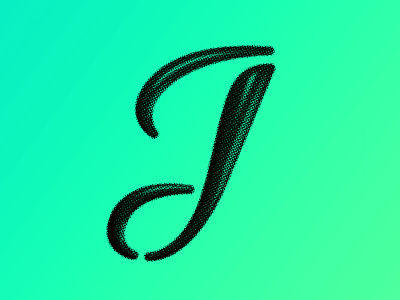 J 36daysoftype brand branding cinema4d dj floating halftone lettering music render typography