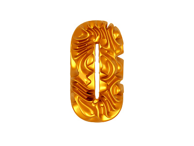 O 36daysoftype cinema4d experimental floating geometric gold golden lettering metal render typography