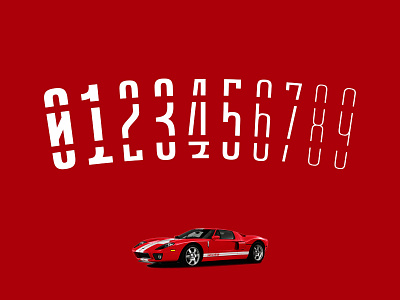 GT 40 Stencil Ultra Condensed [Numbers]