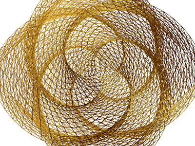 Twisted Array [Octaedro Wireframe] 3d circle floral gold golden octa powerful simple transition