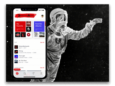 Music app for Depeche Mode (Concept)