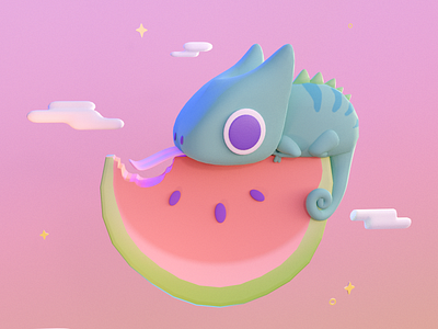 watermelon dreams 3d design illustration