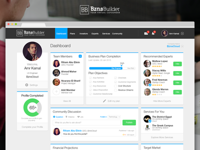 BznsBuilder Dashboard
