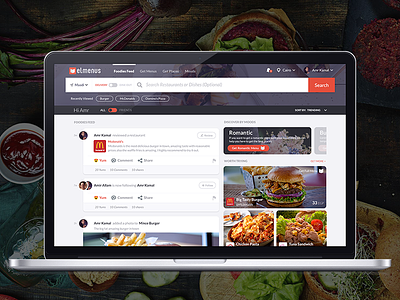 Food Homepage feed food homepage interaction design ixd ui ux visual design