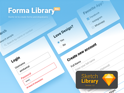 Forma Library v1.0 design system library sketch sketchlibrary ui ux