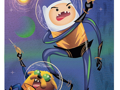 Adventure Time on Space adobe illustrator adventure time cartoon network finn the human hora de aventura jake the dog wacom intuos