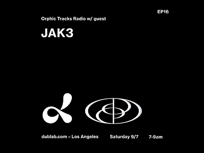 JAK3_ep16 - OP Orphic Tracks 3d branding design logo typography