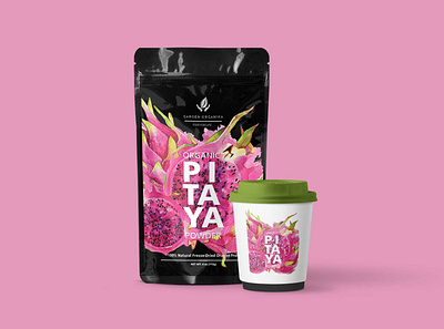 Dragon Fruit Pouch Mockup dragon fruit illustration mockup pouch ui ux web