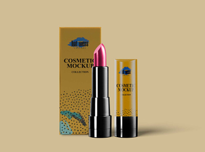 Glossy Lipstick Packaging Mockup download gloosy lipstick mockup mockup psd packaging