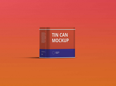 Tin Box label Mockup branding design download free logo mockup psd ui ux web