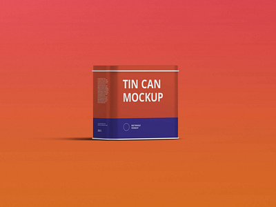 Tin Box label Mockup