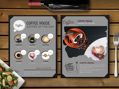 Premium Coffee House Menu Template brand branding business coffee design graphic design house menu menu template premium psd psd menu template web