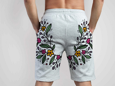 Aesthetic print Men Shorts Mockup