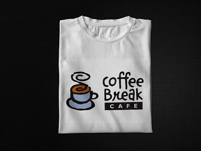Free Coffee Break Print T-shirt Mockup branding break coffee design download free illustration logo mockup print psd t shirt ui web