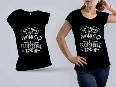 Free Promoted Homeschool Mom T-shirt Design Mockup branding design download free homeschool illustration logo mockup mom promoted psd t shirt ui web