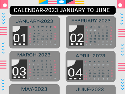 Calendar 2023 calendar design calendar2023 graphic design happy new year illustration logo new year2023