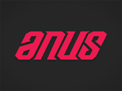 anus anus janus logo type typography vulgar