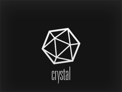 crystal crystal lines logo shapes univers