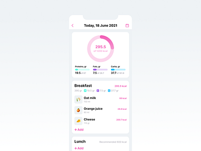 Calorie Counter App Concept