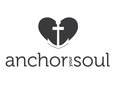 Vertical Black And White Logo - Anchor Your Soul anchor your soul black and white design logo logo design