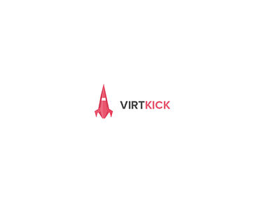 Virtkick logo - redesign logo rebranding rocket virtkick