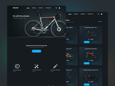 Roar Bikes Ecommerce Website Design