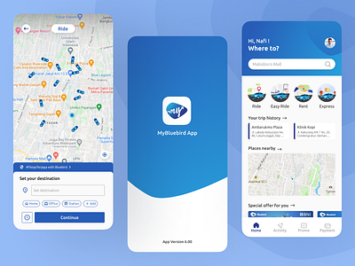 My Bluebird App Redesign app design interface mobile app my buebird app online taxi taxi taxi services ui ui inspiration