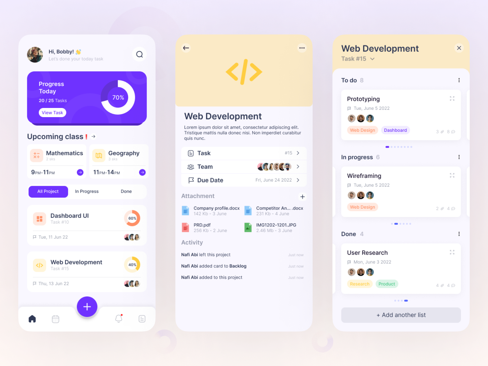 Task And Project Management App By Nafi Abi On Dribbble