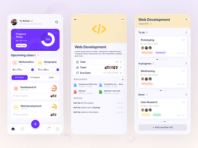 Task and Project Management App by Nafi Abi on Dribbble