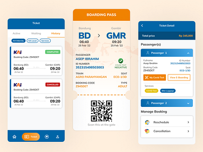 Redesign Ticket Page - KAI Access Apps app design design ticket interface kai access mobile app mobile apps redesign ticket page train app train apps service ui ui inspiration