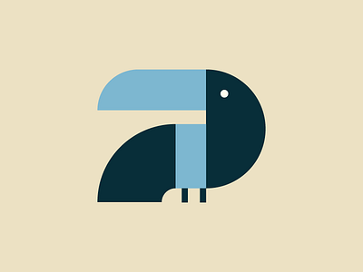 Tucano bird geometry illustration toucan vector