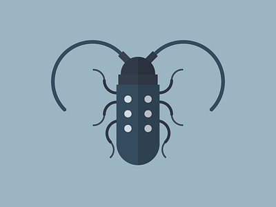 Tarlo Asiatico beetle geometry illustration vector woodworm