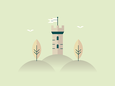 Tower geometry hills illustration map tower vector