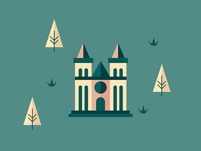 Cathedral cathedral church geometry illustration map vector