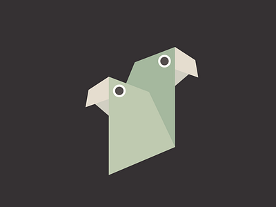 Spanish memories birds couple geometry green illustration love parrots vector