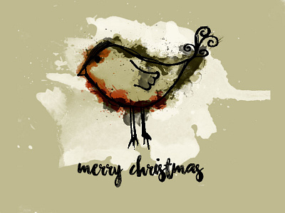 Christmas Robin art bird christmas design doodle illustration robin