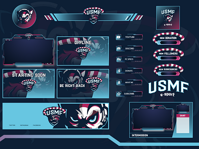 USMF logo design + Twitch Pack