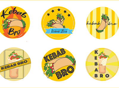 "Kebab Bro" Re-design Logo design flat illustration logo vector