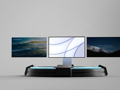 iMac Pro Screen Mockup on The Podium