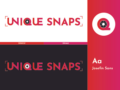 Unique Snaps branding design icon logo