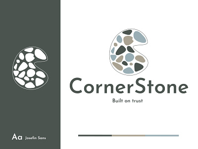 Cornerstone 🪨 branding design icon logo
