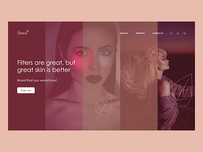 Landing page for the brand "Slewa"