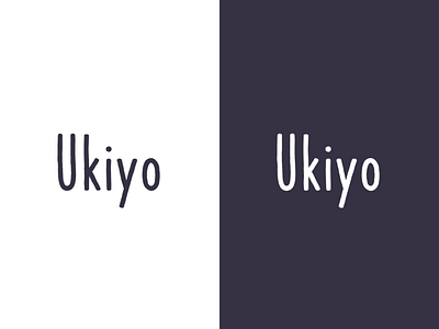Ukiyo – Living in the moment, detached from the bothers of life. branding design logo typography