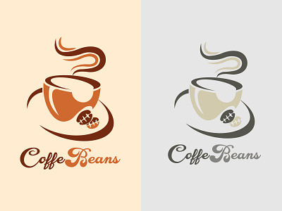 Coffee Beans | Coffee Logo Design adobe illustrator branding coffe coffee coffee beans coffee shop coffeeshop dribbblers dribble dribblebib logo logo design