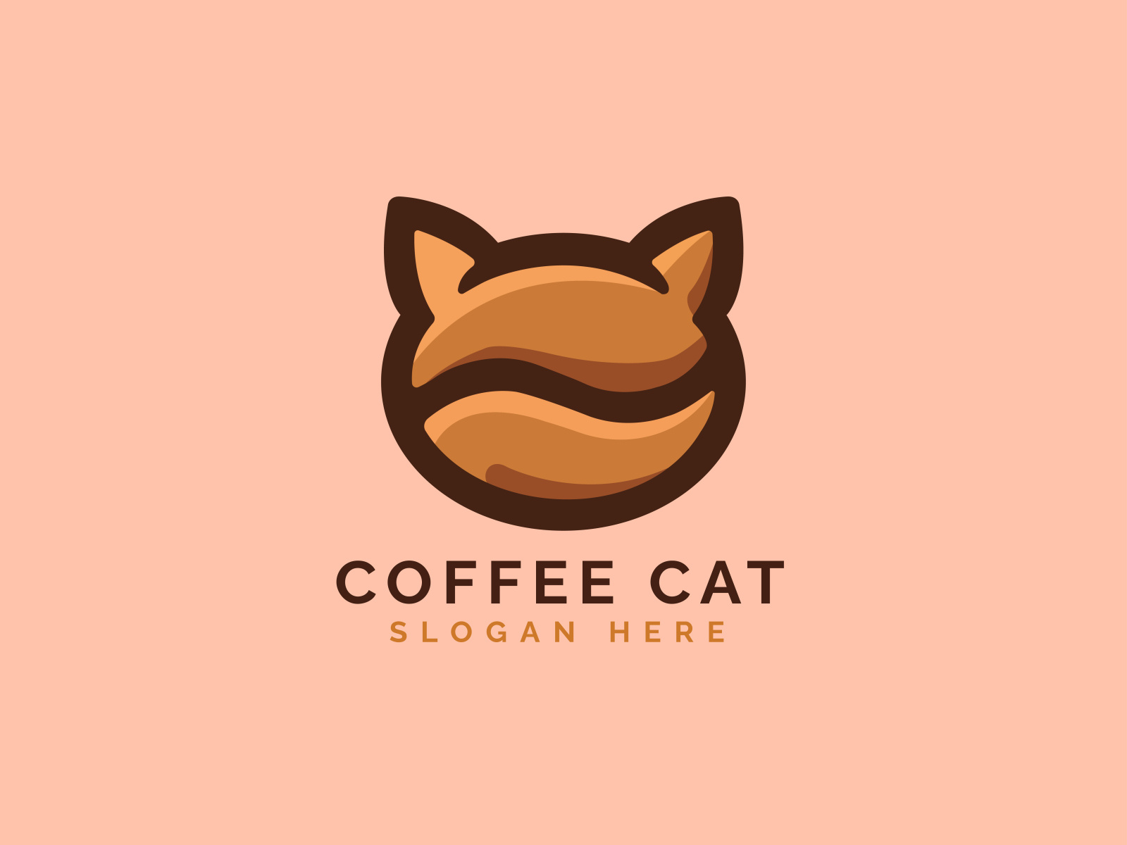 Coffee Cat Logo Concept Logo Design by Sadaf Baloch on Dribbble