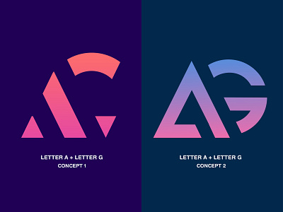 Monogram Letter A + Letter G adobe illustrator branding dribbblers dribblebib logo logo concept logo design concept logodesigners logotype monogram monogram logo