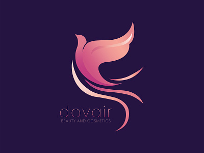 Dovair Beauty And Cosmetics Logo Design adobe illustrator beauty and cosmetics logo beauty logo branding branding design cosmetic logo dribbblers dribble dribblebib logo logo design logo design concept logodesigners