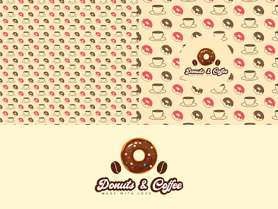 Donuts & Coffee Logo Design adobe illustrator branding coffee donuts dribbble dribbblers graphic design logo logodesign logodesigners logoinspiration