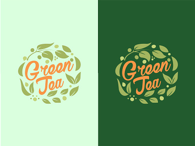 Green Tea Logo Design adobe illustrator design dribbblers dribblebib green tea logo logodesigners logos