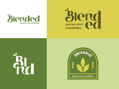 Blended - Juices and Smoothies Branding | 4/2 adobe illustrator brand brand design branding dribbble graphic design juices logo logo design logodesigners smoothies